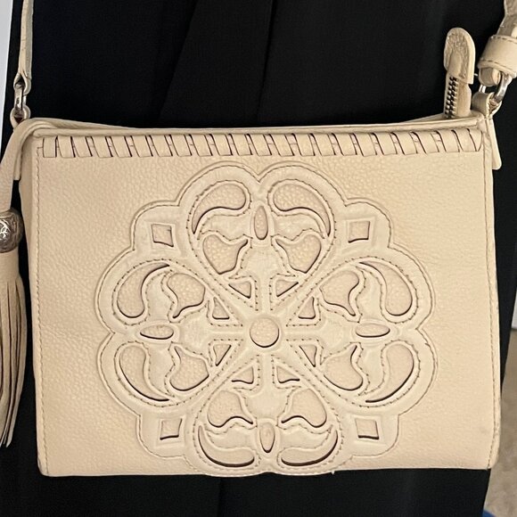 BRIGHTON FERRARA COL WHITE CITY ORGANIZER CROSSBODY SHOULDER PURSE BAG NEW $355 - Picture 10 of 12